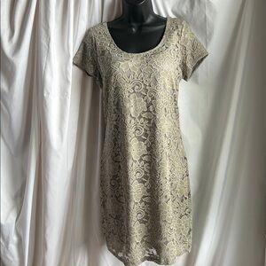 Tiana B Floral Lace Sheath Midi Dress